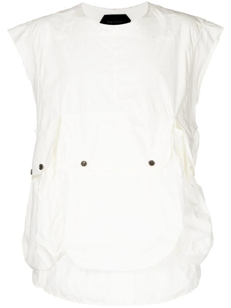 Nicolas Andreas Taralis patch pocket sleeveless shirt - White Cover