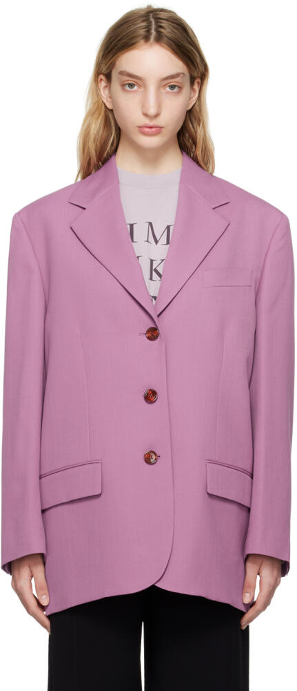 Acne Studios Pink Single-Breasted Blazer Cover