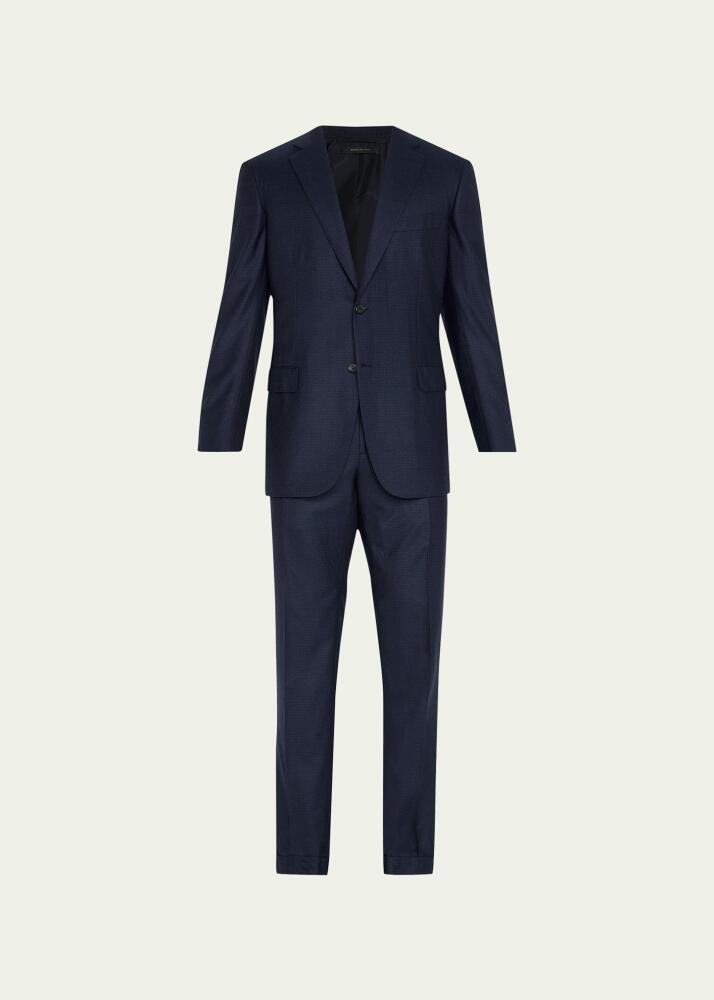 Brioni Men's Mouline Twill Wool Suit Cover