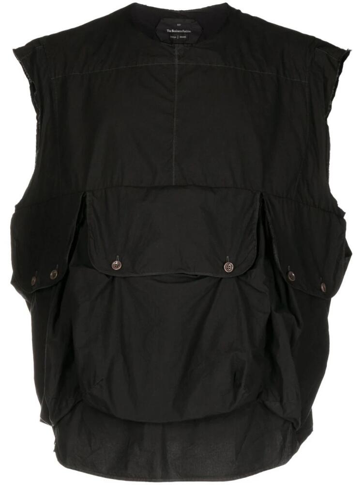 Nicolas Andreas Taralis patch pocket sleeveless shirt - Black Cover