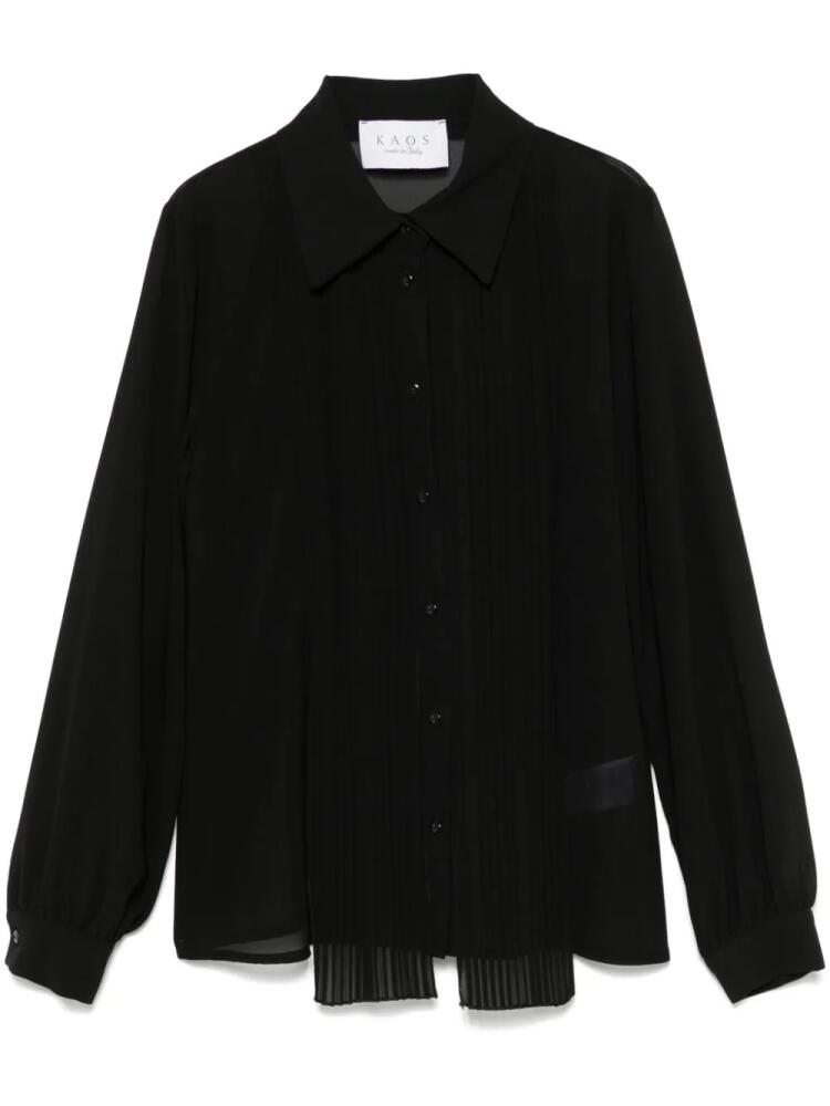 kaos pleat-detail shirt - Black Cover