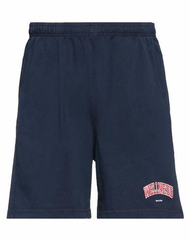 Sporty & Rich Man Shorts & Bermuda Shorts Midnight blue Cotton Cover