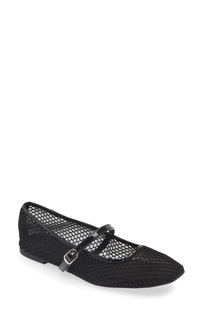 Open Edit Desi Mary Jane Mesh Flat in Black Cover