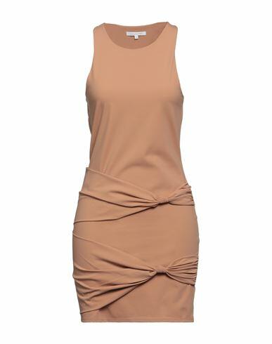 Patrizia Pepe Woman Mini dress Camel Polyamide, Elastane Cover