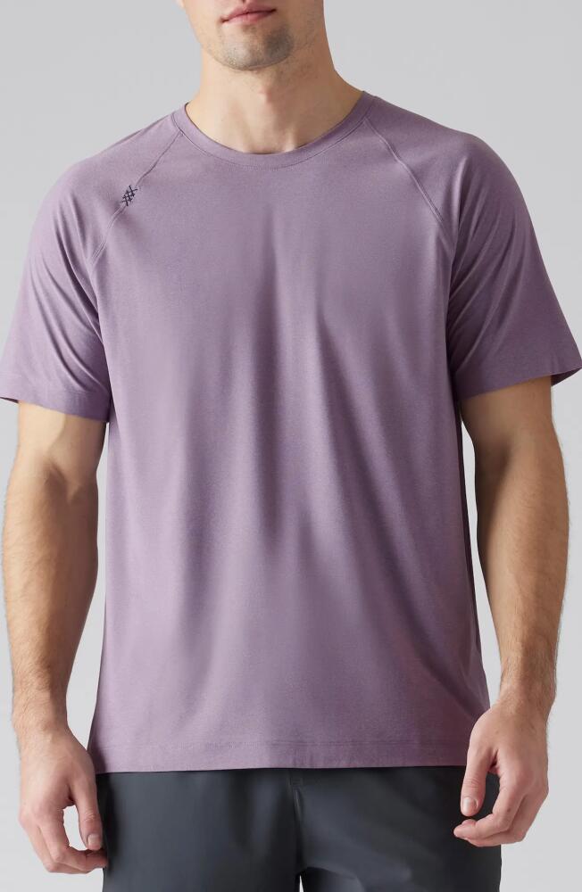 Rhone Reign Athletic Short Sleeve T-Shirt in Mulled Grape/Mushroom Cover