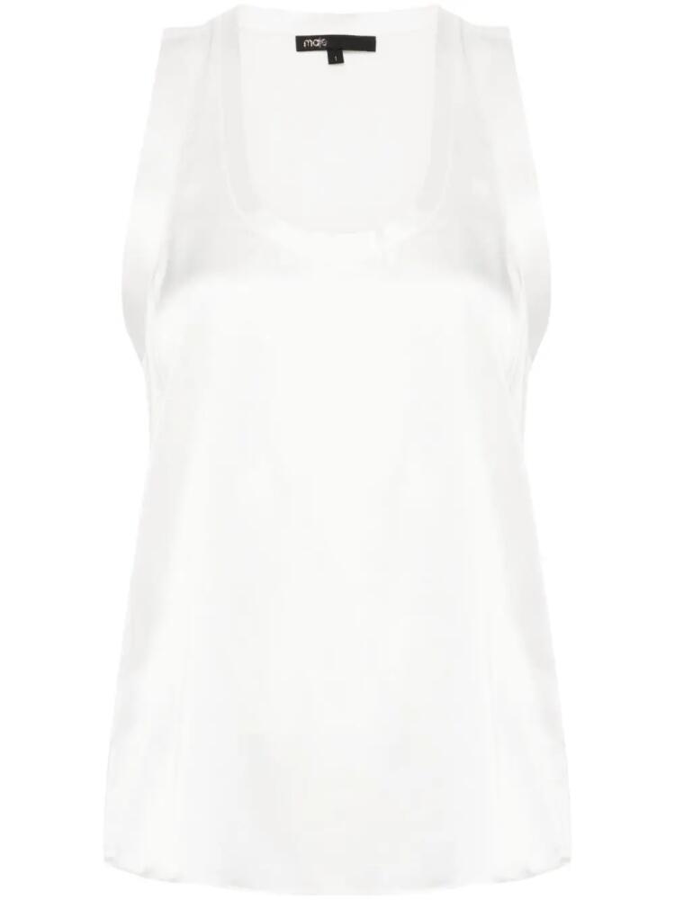 Maje silk tank top - White Cover