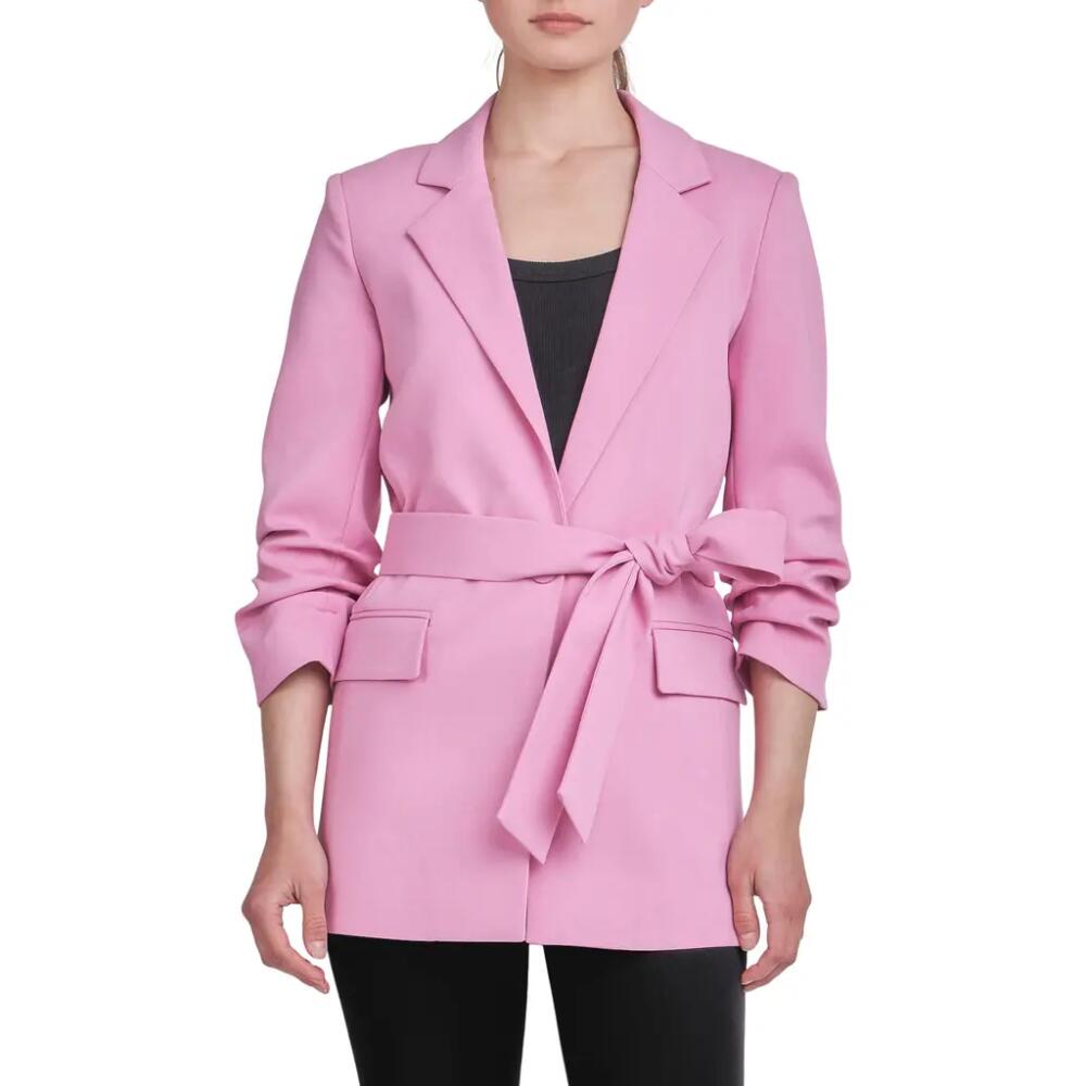 Endless Rose Belted Three-Quarter Sleeve Blazer in Pink Cover