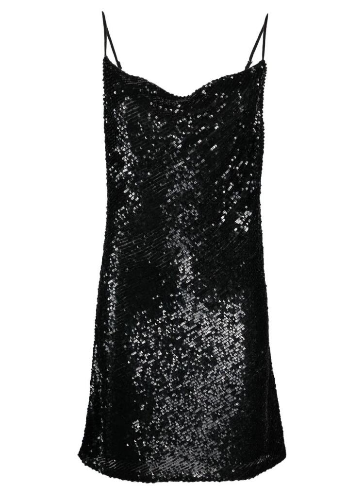 P.A.R.O.S.H. sequin-embellished mini dress - Black Cover