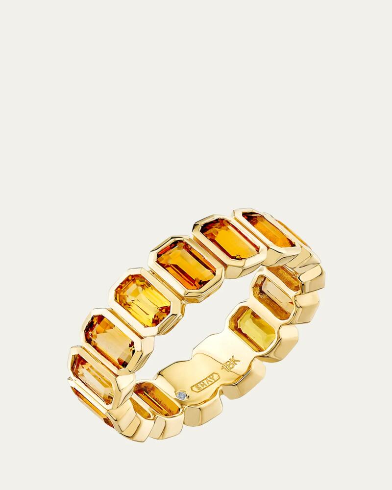 SHAY 18K Yellow Gold Citrine and Yellow Sapphire Bezel Eternity Band Cover