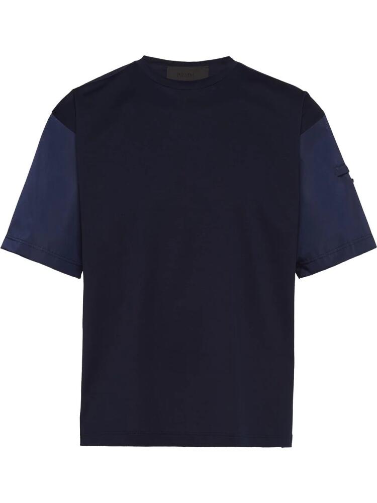 Prada logo-plaque short-sleeve T-shirt - Blue Cover