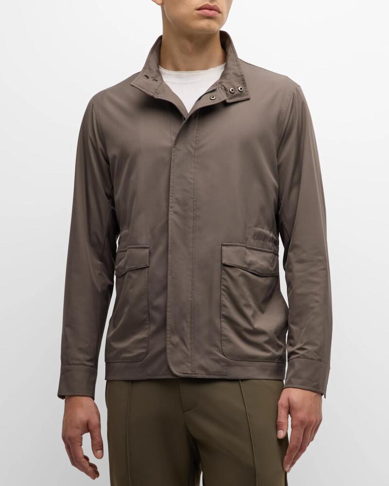 Peter Millar Men's Discovery Hooded Field Jacket Cover