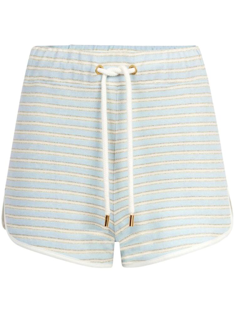 Nina Ricci striped terrycloth mini shorts - Blue Cover