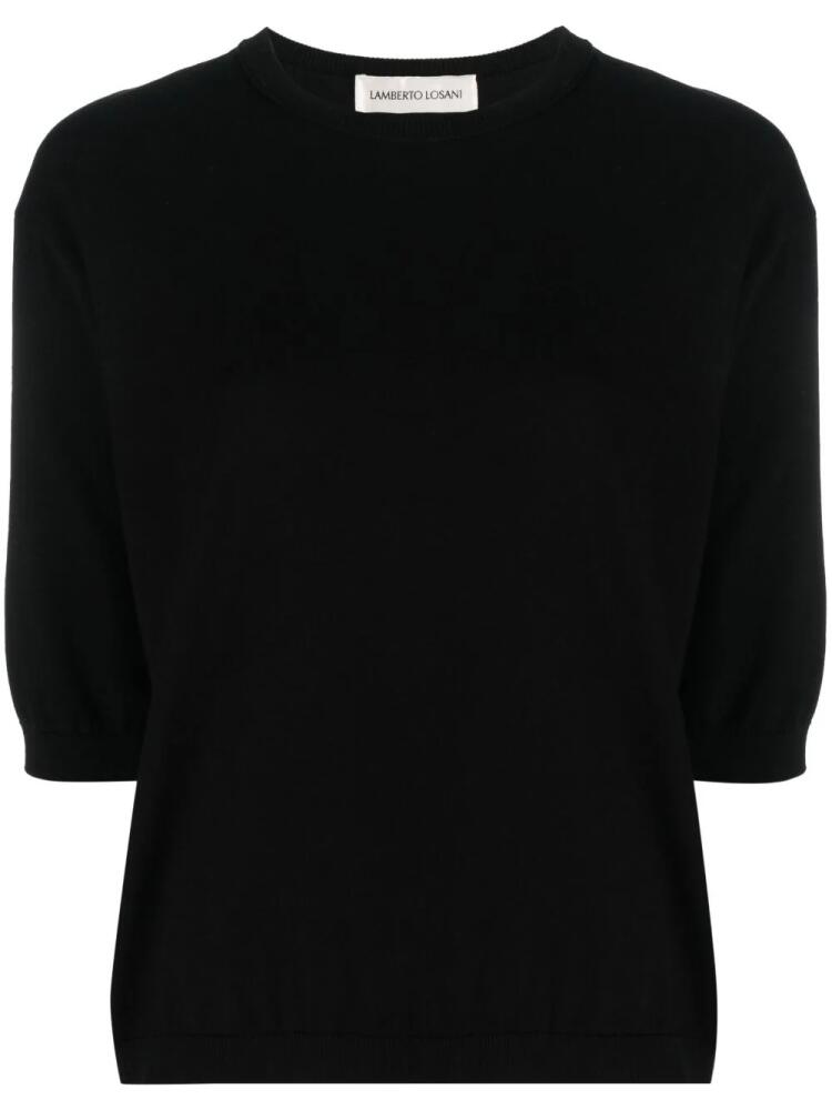 Lamberto Losani half-sleeve cotton jumper - Black Cover