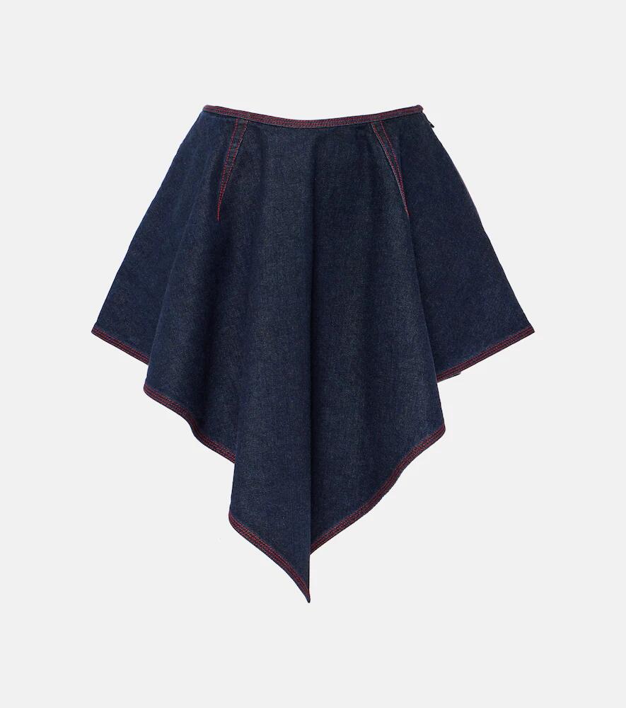 Alaïa Triangle asymmetric denim miniskirt Cover