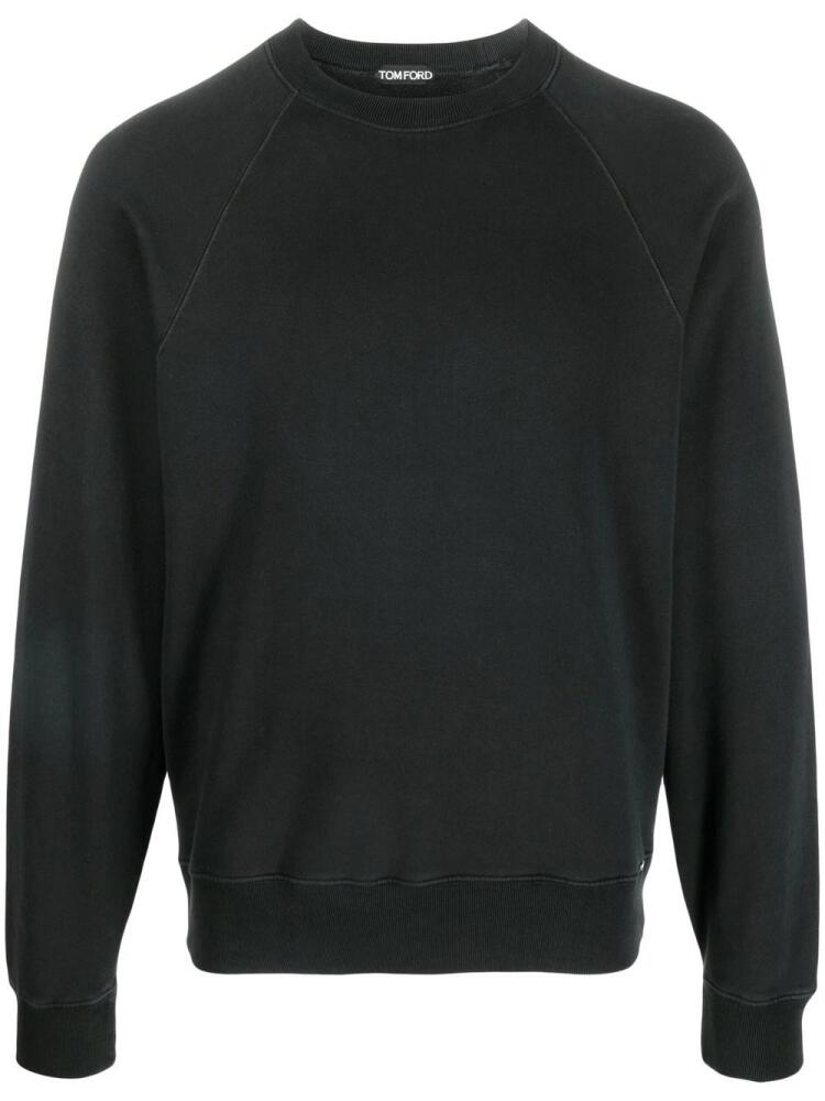 TOM FORD raglan-sleeve crew-neck sweatshirt - Black Cover