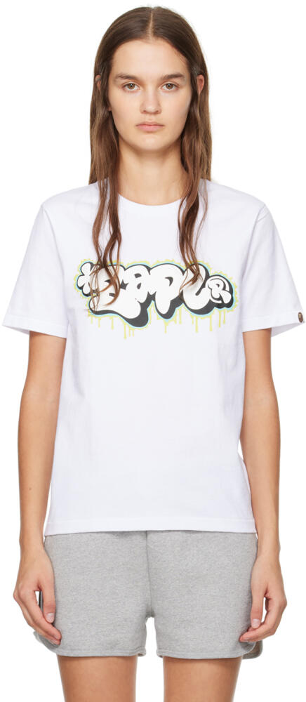 BAPE White Graffiti T-Shirt Cover