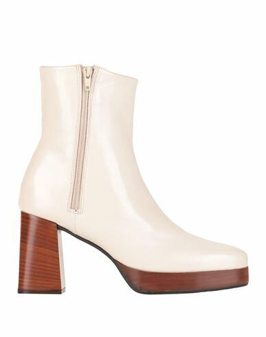 L'arianna Woman Ankle boots Cream Soft Leather Cover