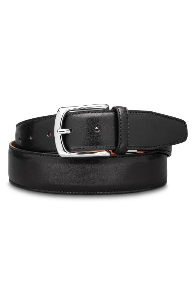 Bosca Roma Leather Belt in Black Cover