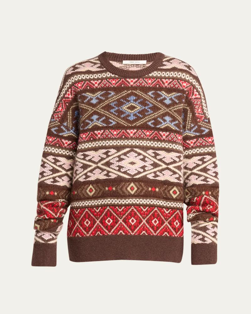 THE ROW Hinny Fair Isle Cashmere-Blend Crewneck Sweater Cover