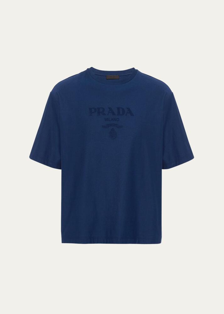 Prada Men's Jersey Logo T-Shirt Cover