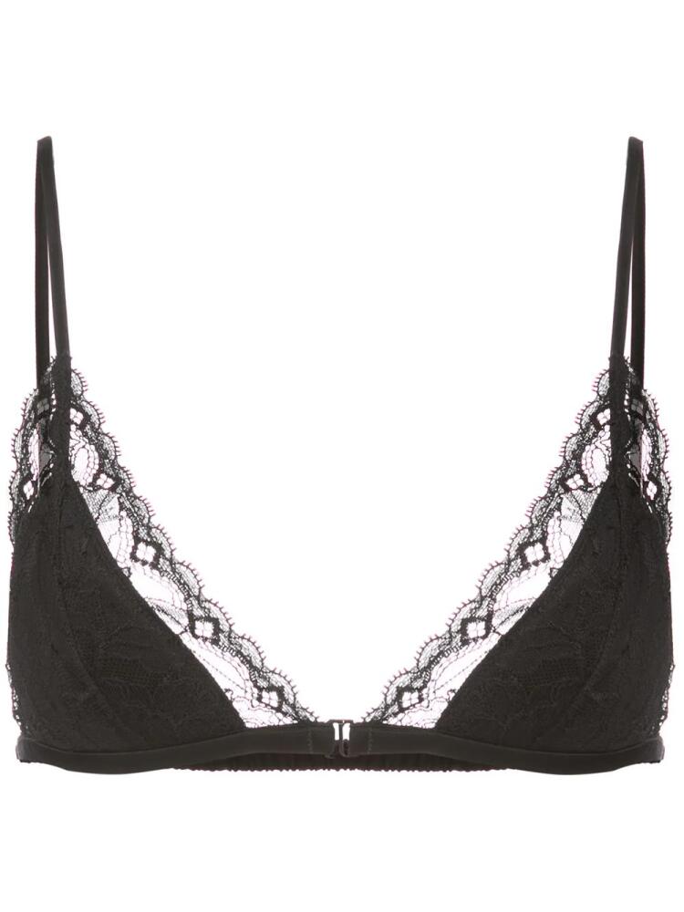 Fleur Du Mal Gardenia lace triangle bra - Black Cover