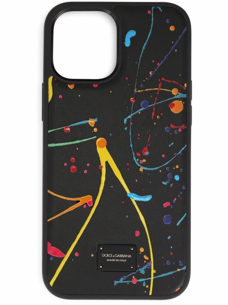 Dolce & Gabbana abstract print iPhone case - Black Cover