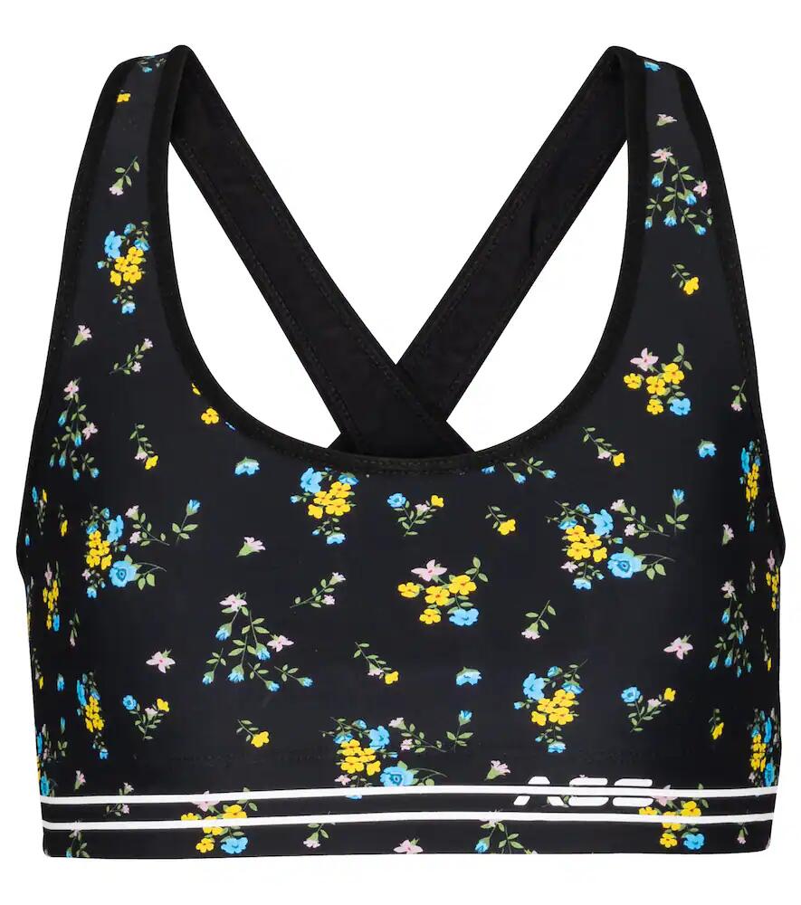 Adam Selman Sport Cross-Back floral sports bra Cover