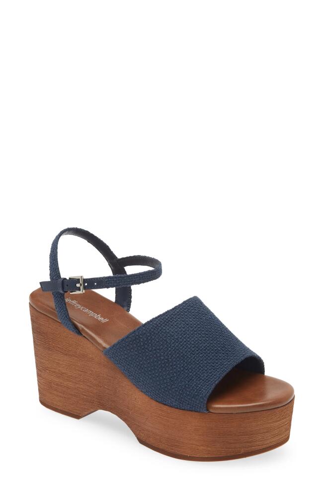 Jeffrey Campbell On Deck Platform Sandal in Navy Cover