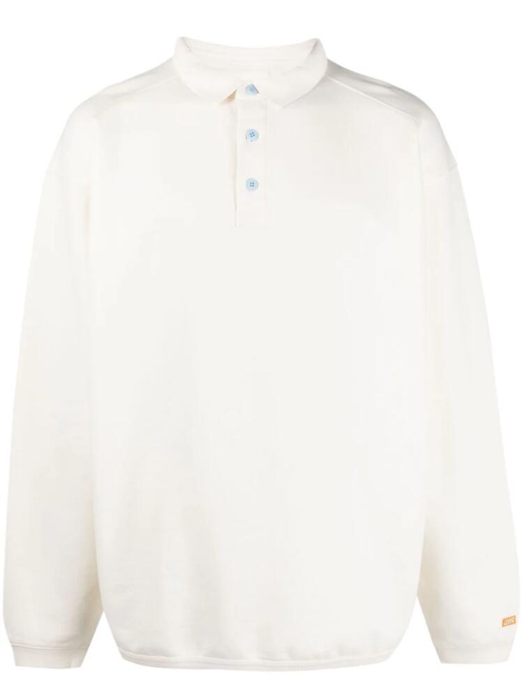 Levi's cotton-blend short-button sweatshirt - White Cover