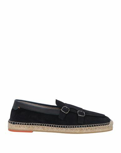 Santoni Man Espadrilles Midnight blue Soft Leather Cover