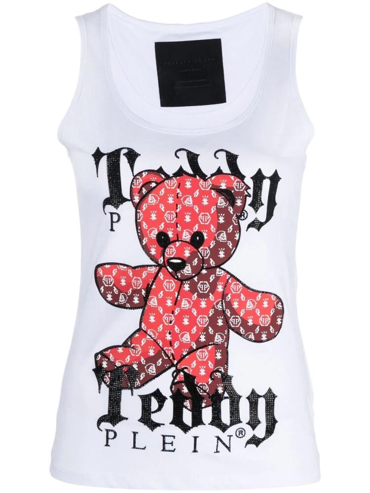 Philipp Plein Teddy Plein sleeveless tank top - White Cover