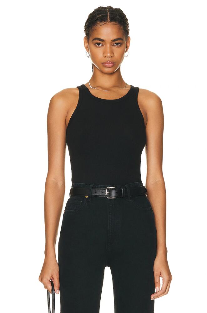 Eterne High Neck Fitted Tank Top in Black Cover