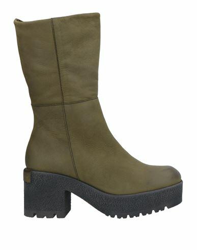 Patrizia Bonfanti Woman Ankle boots Military green Leather Cover