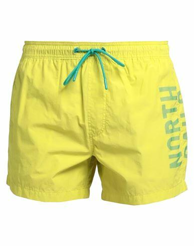 North Sails Man Swim trunks Yellow Cotton, Polyamide Cover