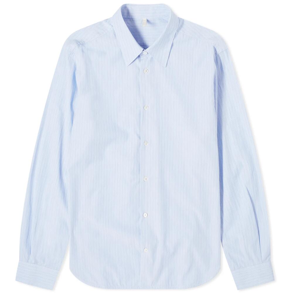 Sunflower Men's Stripe Long Sleeve Shirt in Light Blue Cover