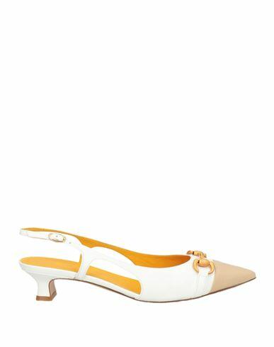 Mara Bini Woman Pumps Ivory Leather Cover