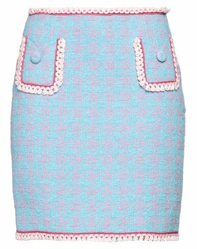 Moschino Woman Mini skirt Sky blue Cotton, Polyamide Cover