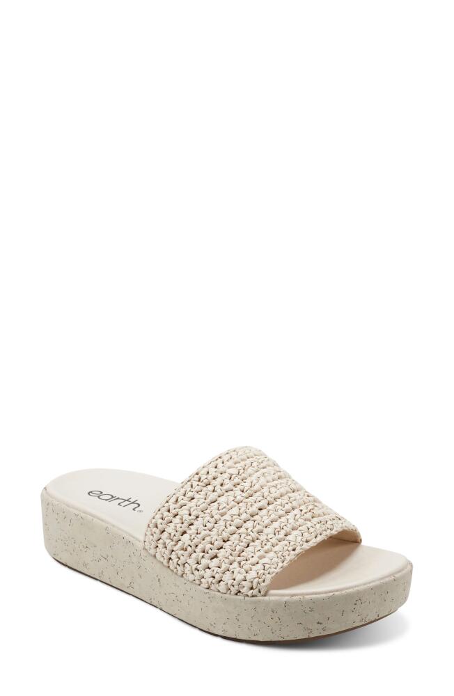 Earth Sachan Platform Slide Sandal in Ivory Cover