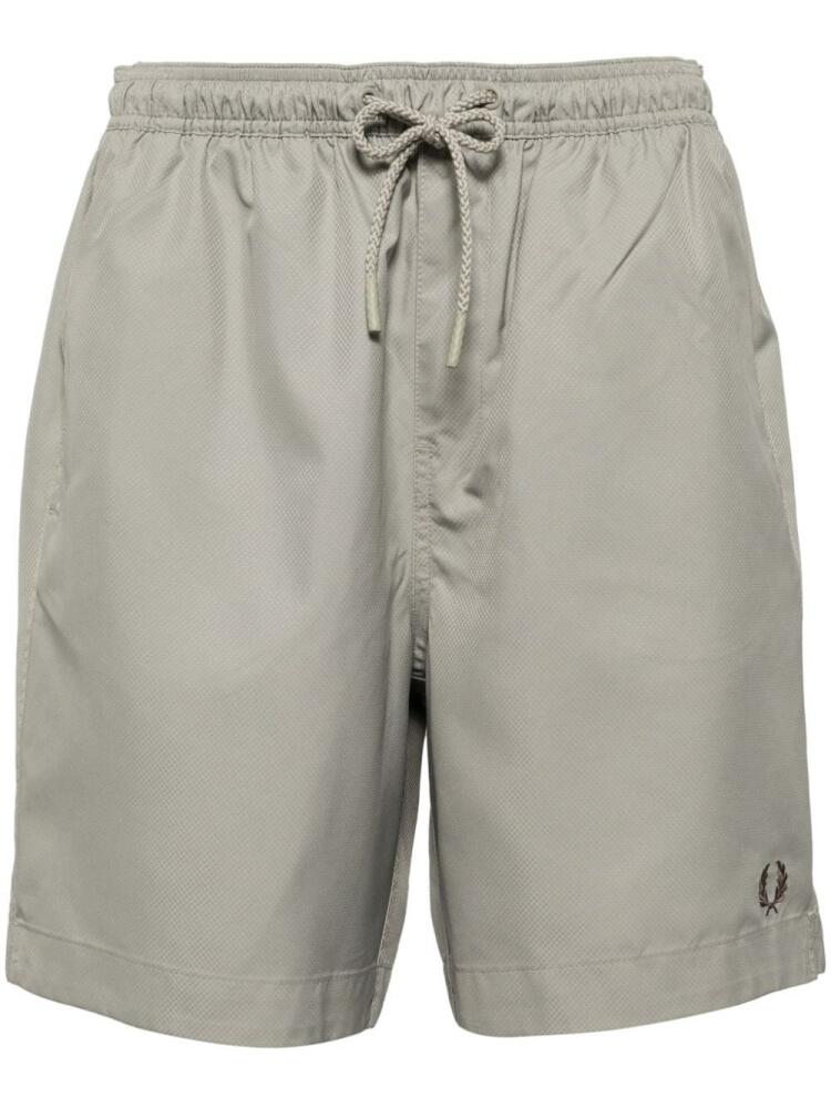 Fred Perry logo-embroidered swim shorts - Neutrals Cover