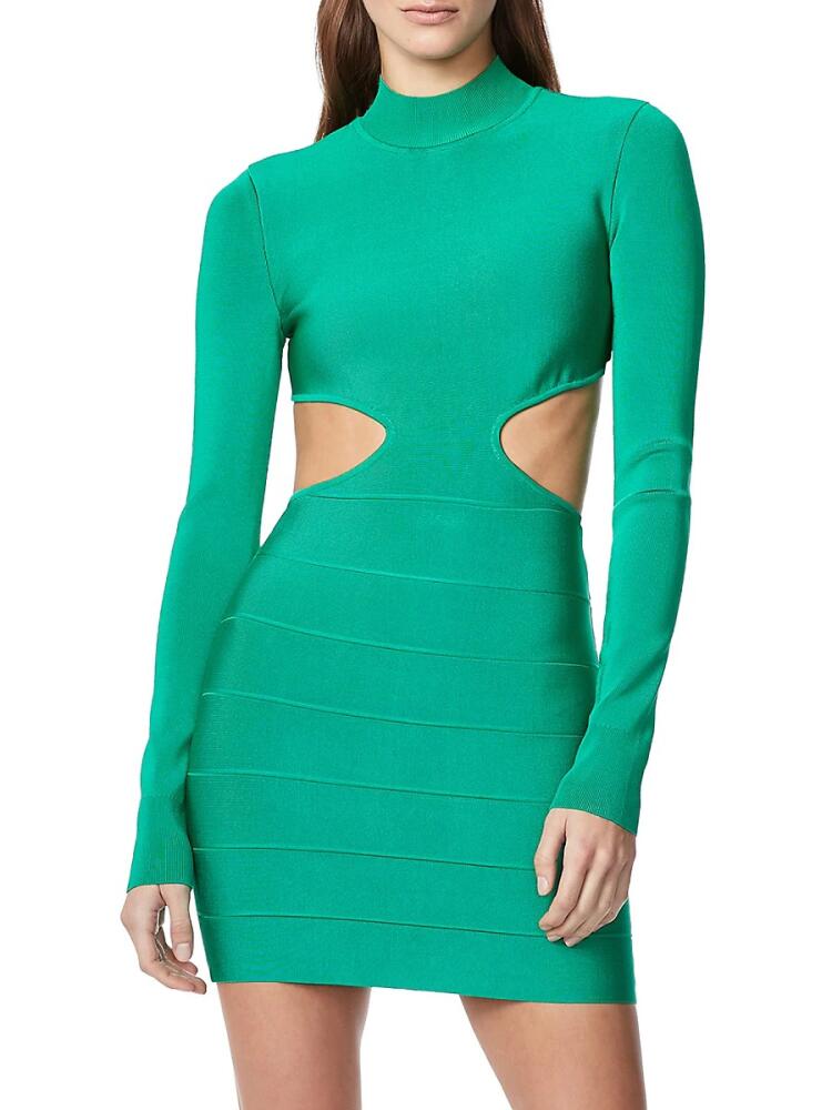 Hervé Léger Women's Icon Open Back Mini Dress - Jade Cover