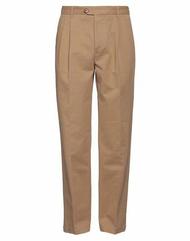 Tela Genova Man Pants Camel Cotton Cover