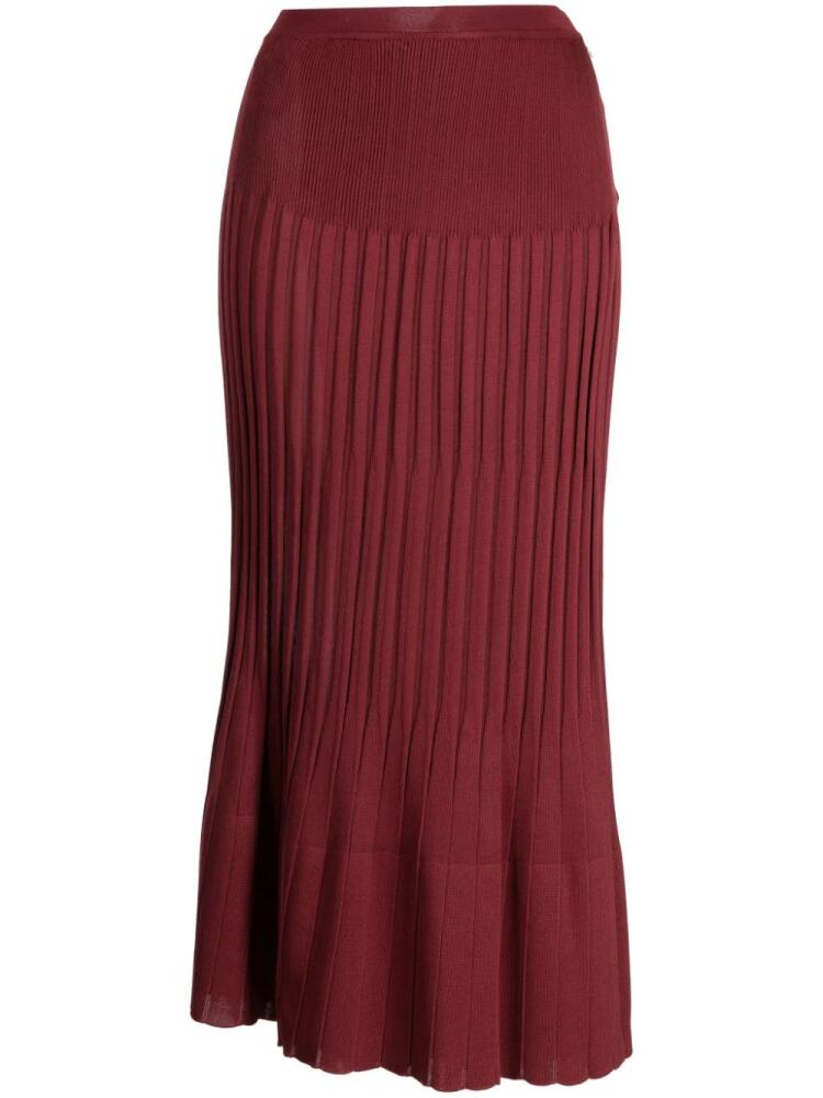 Sonia Rykiel ruffle-detailing ribbed-knit skirt - Red Cover