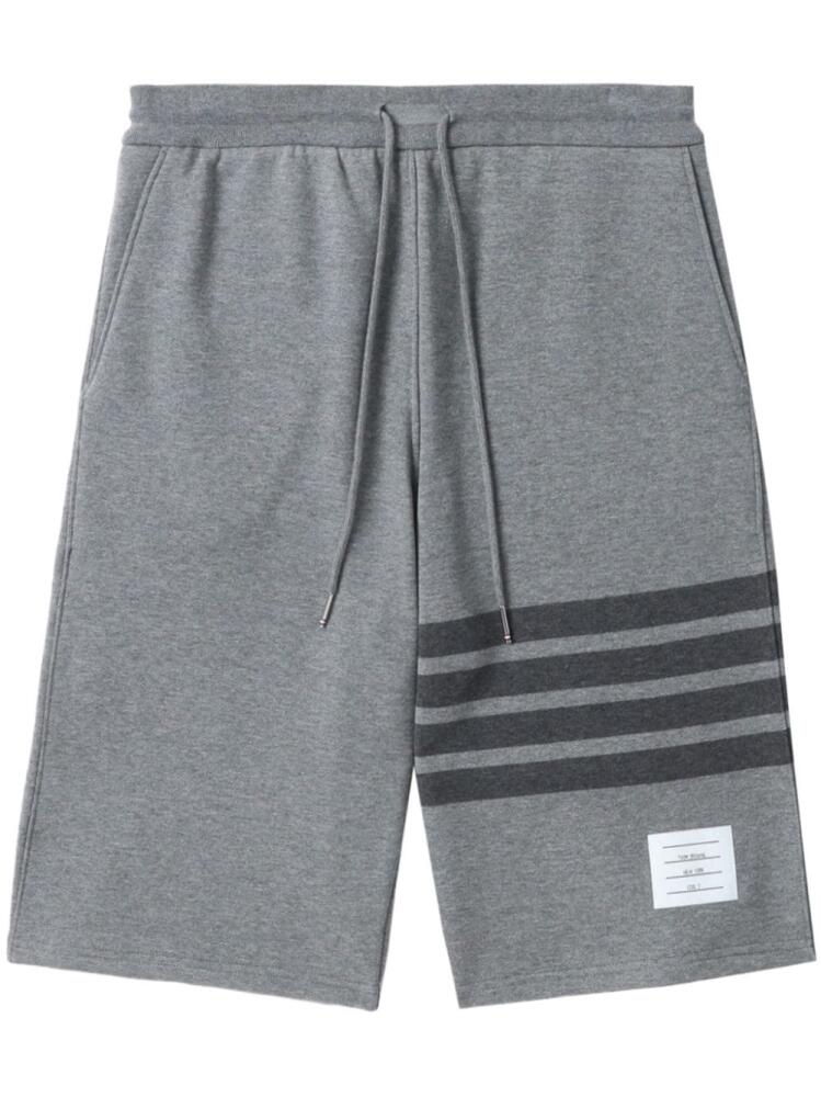 Thom Browne cotton striped track shorts - Grey Cover