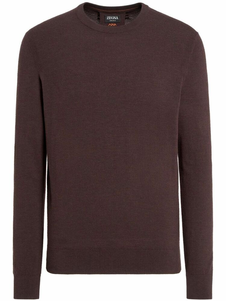 Zegna 12milmil12 crew-neck wool jumper - Brown Cover