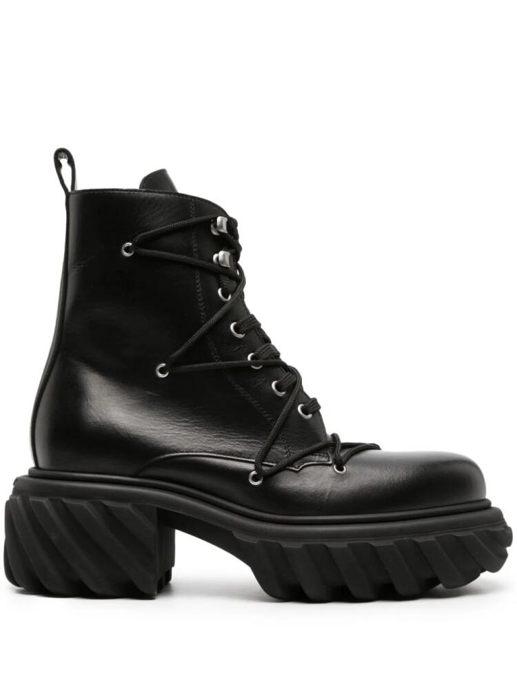 Off-White Tractor Motor leather boots - Black Cover