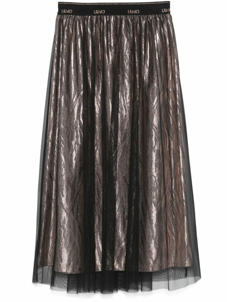 LIU JO animal-print midi skirt - Black Cover