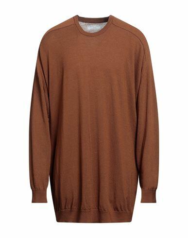 Société Anonyme Man Sweater Camel Virgin Wool Cover