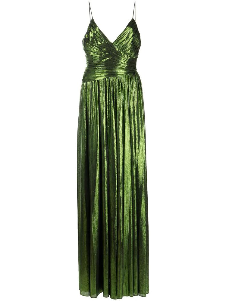 Retrofete Doss pleated gown - Green Cover