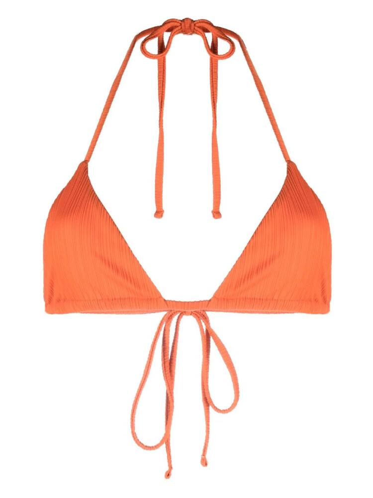 Frankies Bikinis logo-print bikini top - Orange Cover