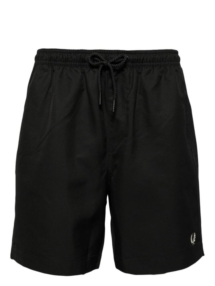 Fred Perry logo-embroidered swim shorts - Black Cover